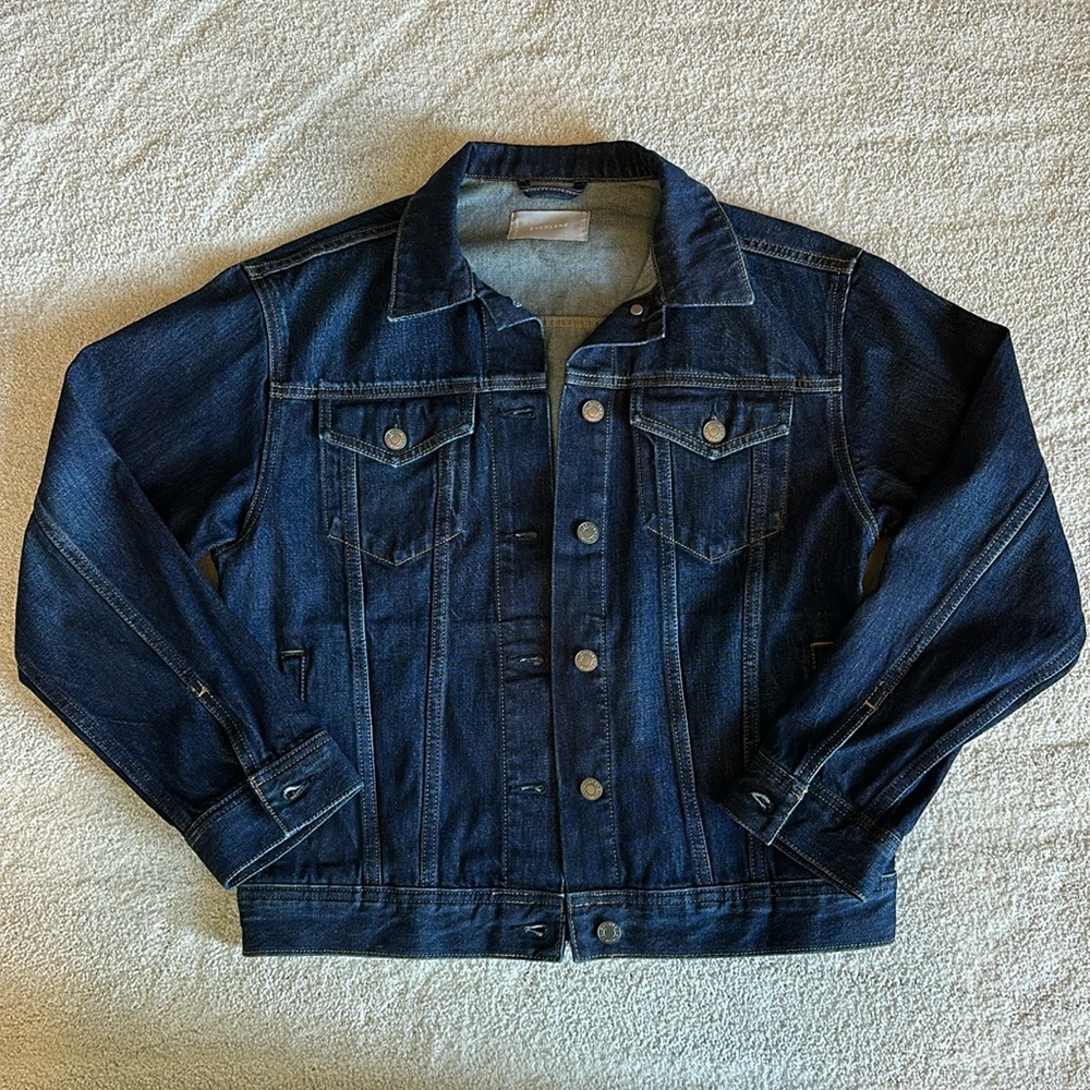 Everlane Boxy Denim Jacket, Small, dark wash, EUC (worn 1x)